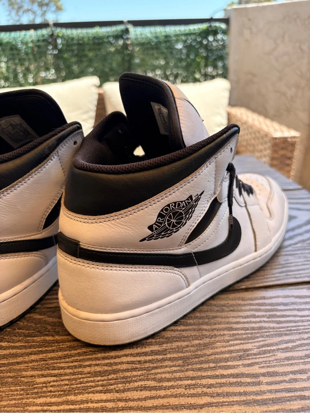 Jordan Men’s High-Top Sneakers in White and Black